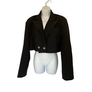 Belluci Black Women’s Cropped Blazer Office Siren Corpcore Office Work Wear